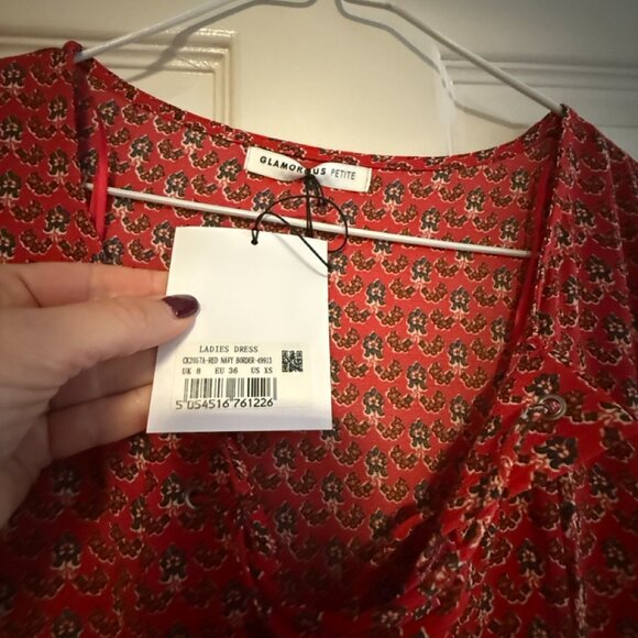 NWT Glamorous Navy Red Maxi Dress ASO Kate Middleton - Picture 5 of 5